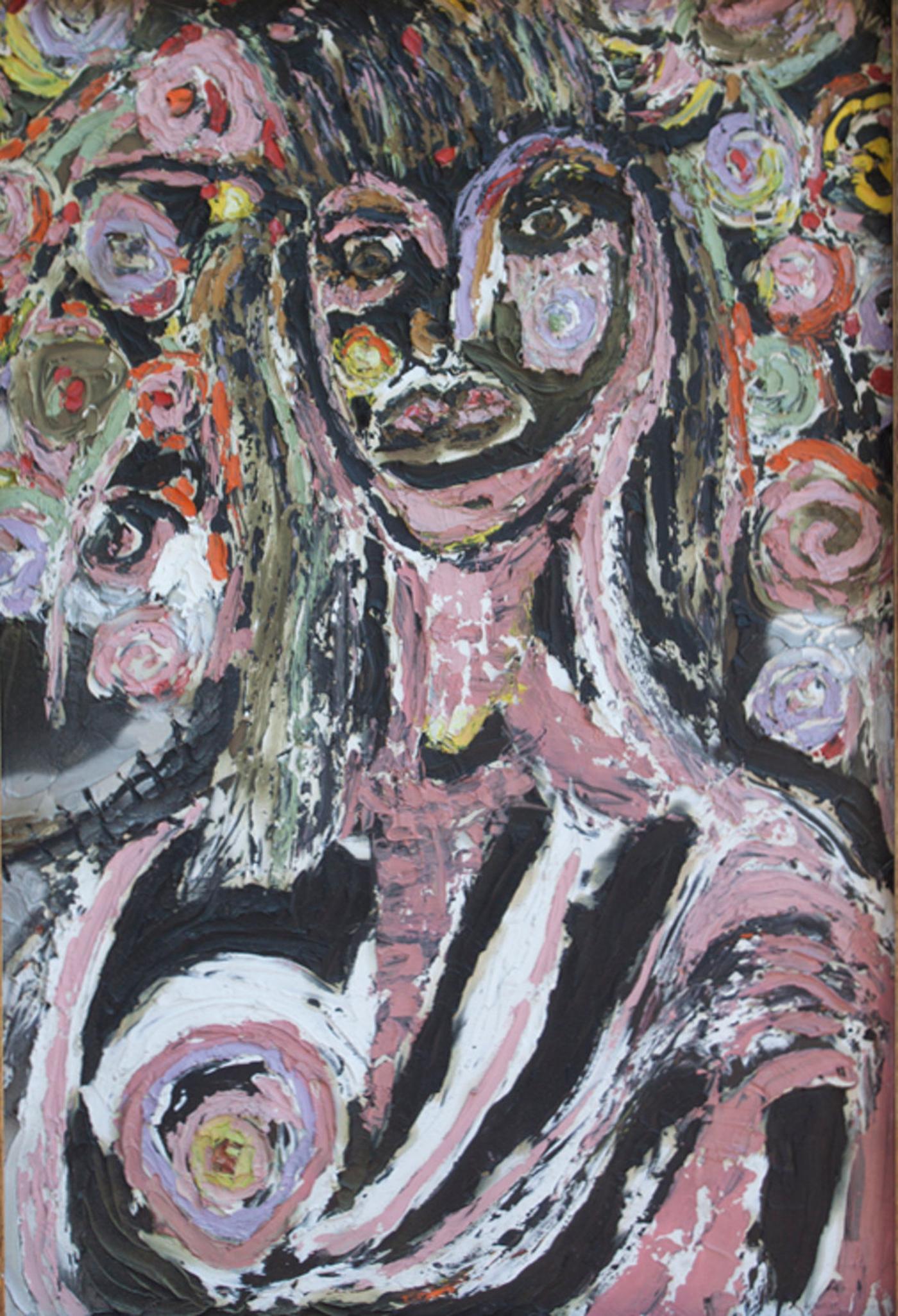 Oil painting of woman