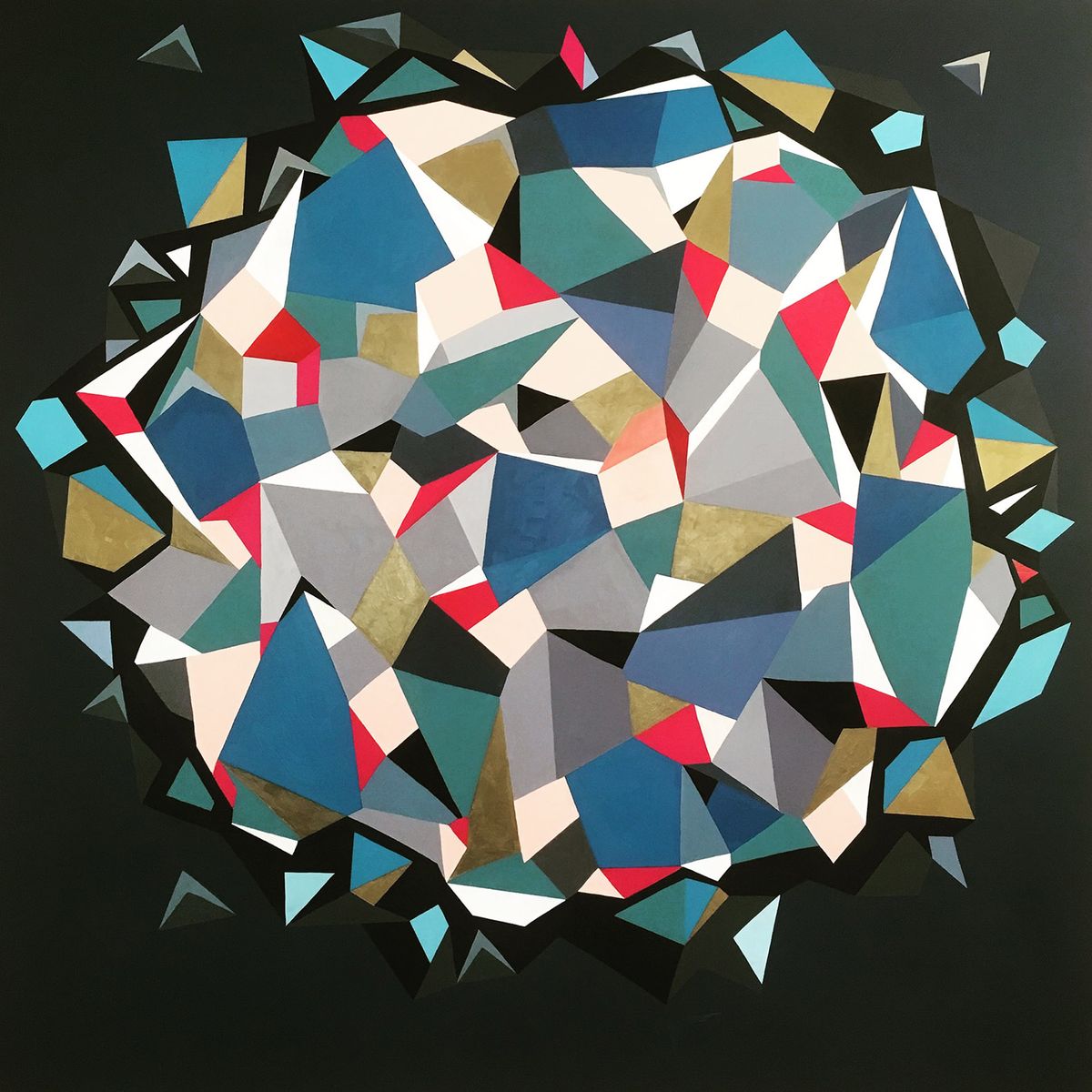 2D Acrylic geometric shapes on panel