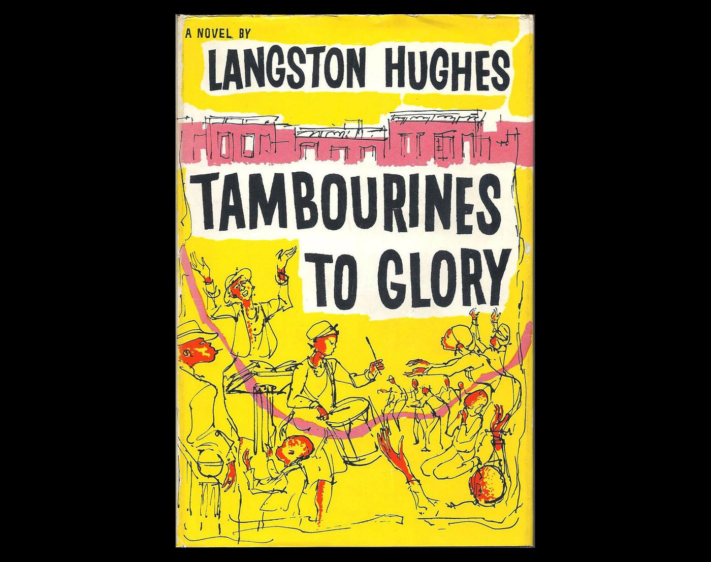 Line sketch of a church band and audience