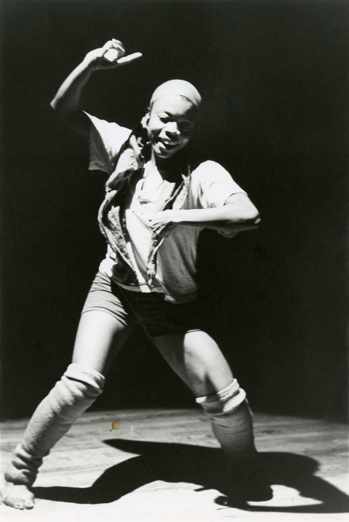 Performer mid-gesture