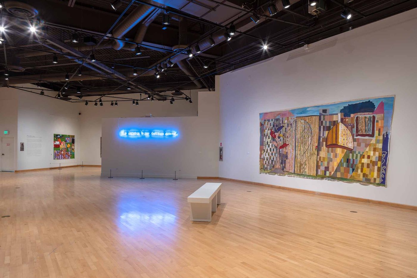 View of large scale work and text art
