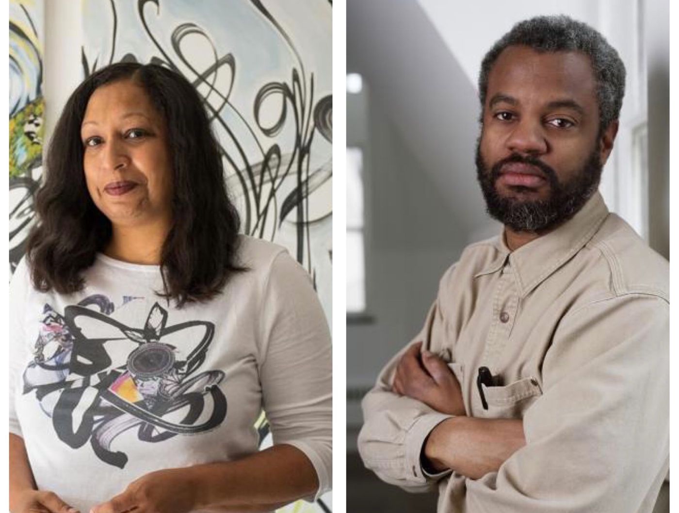 Portraits of Shinique Smith and Hamza Walker