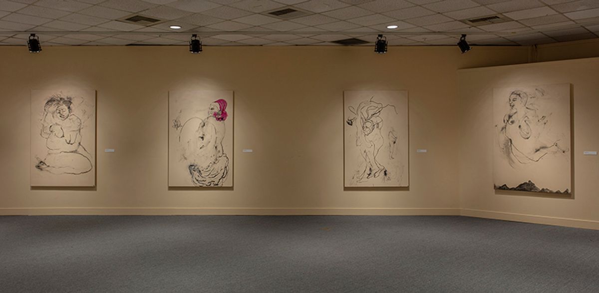 Exhibition view of large scale works