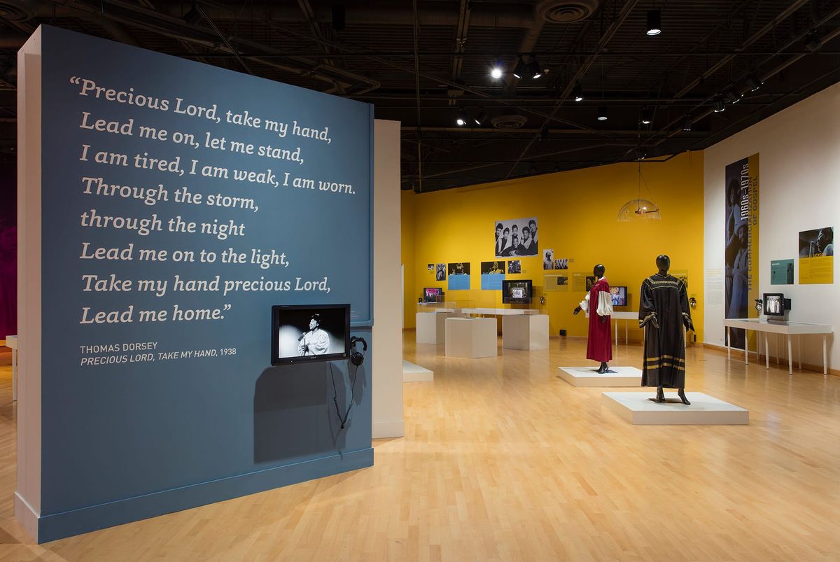 Installation view of lyrics to  Precious Lord