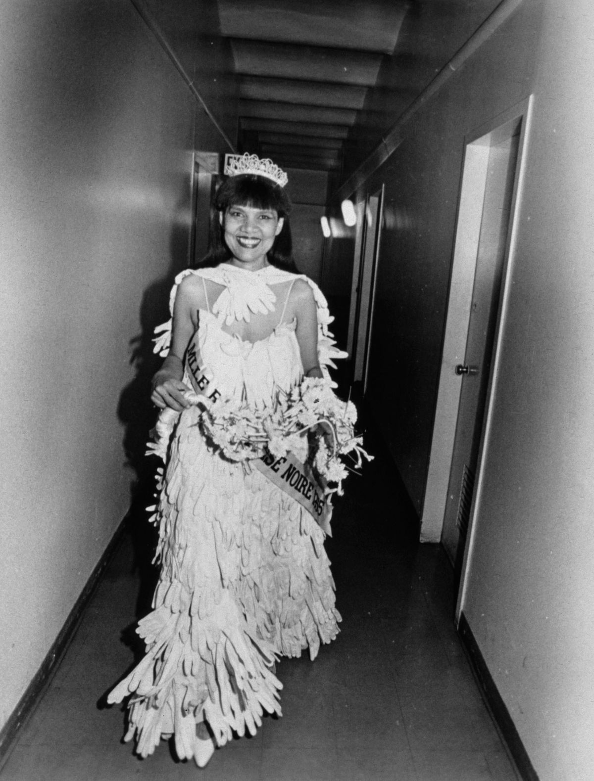 Lorraine O’Grady (American born 1934). Mlle Bourgeoise Noire Goes to the New Museum 1981. Performed at the New Museum New York. Gelatin silver print 9 1⁄4 x 7 in. (23.6 x 17.8 cm).