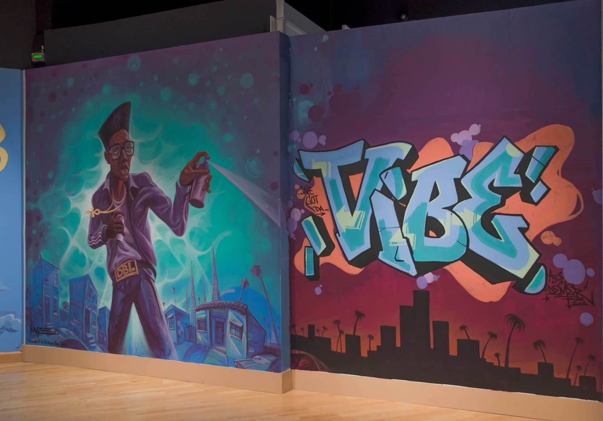 Large-scale, aerosol artwork