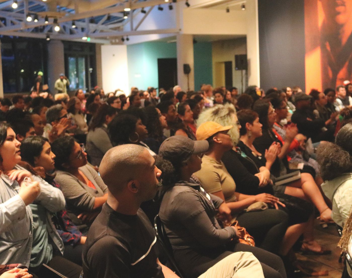 Audience in rapt attention