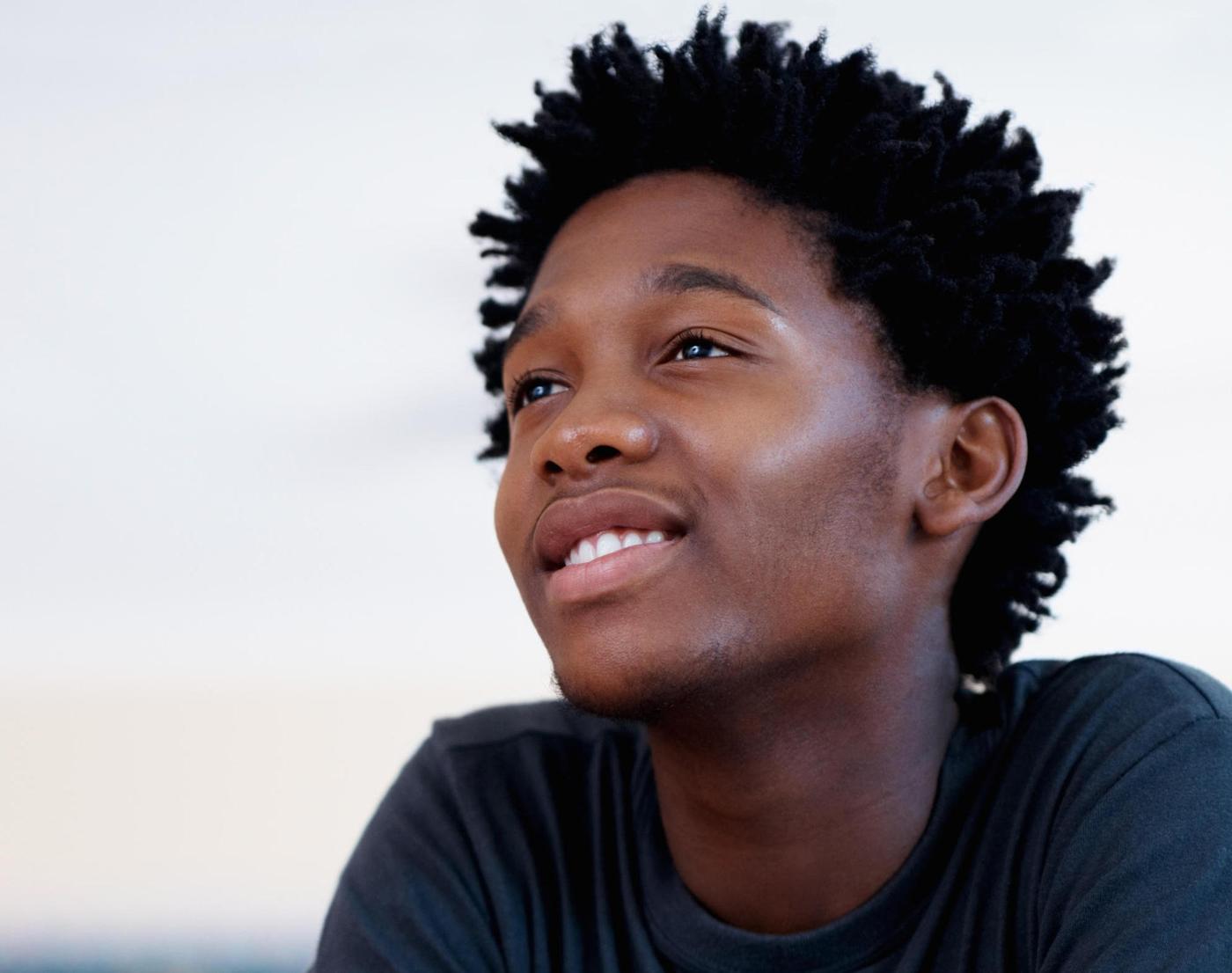 Student smiling at a bright future