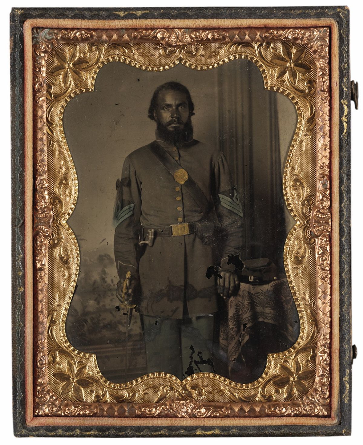 Standing African-American Union Army First Sergeant