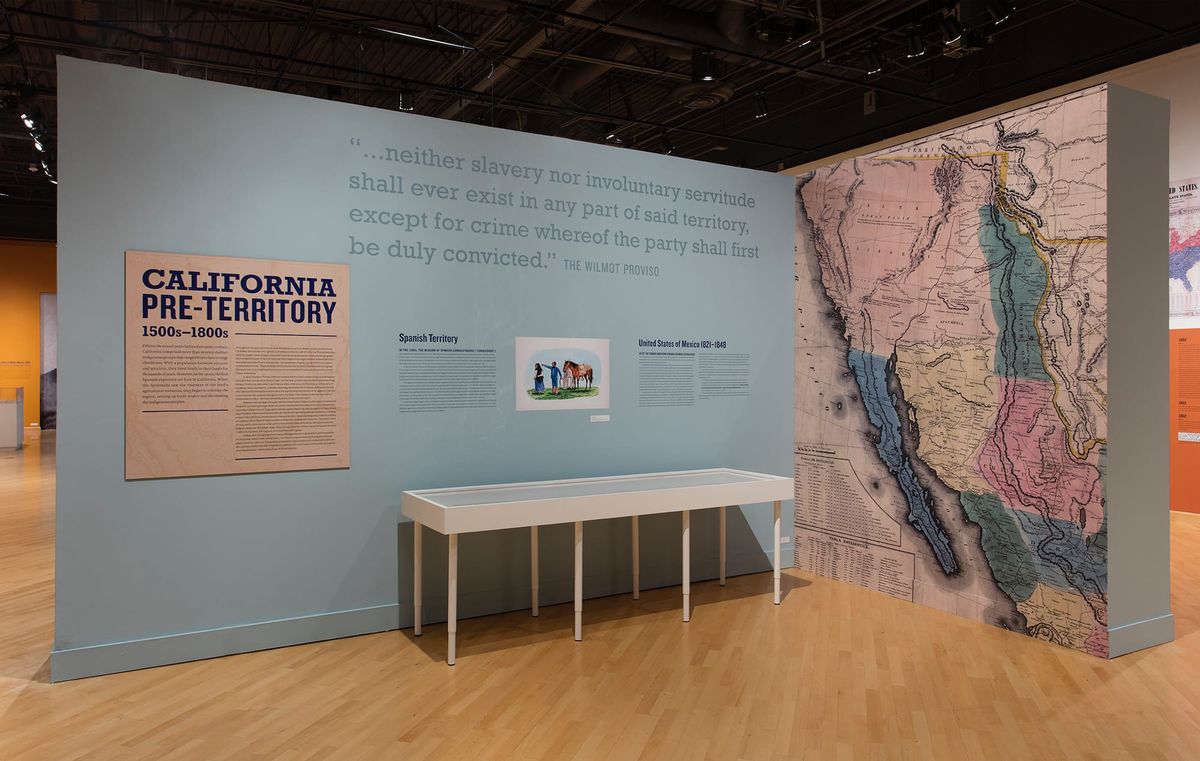 Installation view, California pre-territory