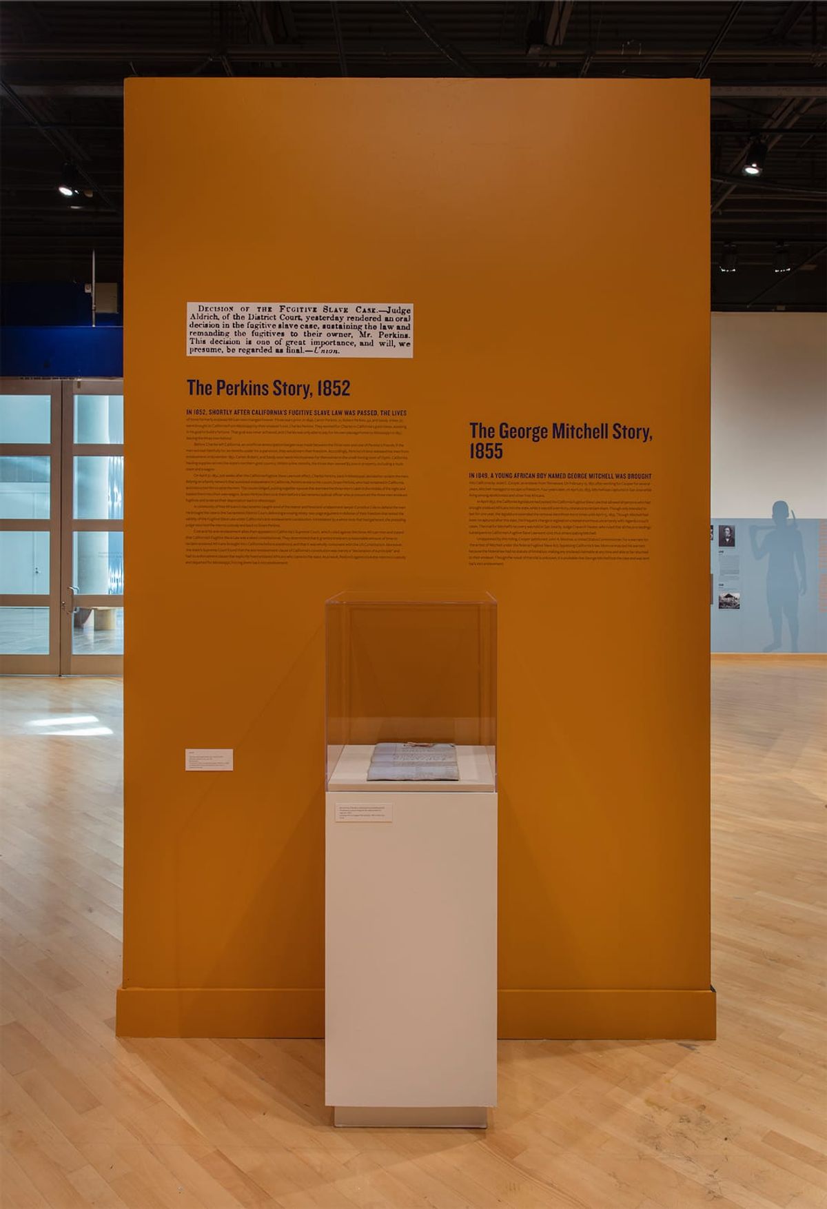 Installation view of The Perkins Story, 1852