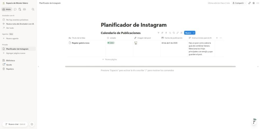 Sistema automatizado de publicación en Instagram
