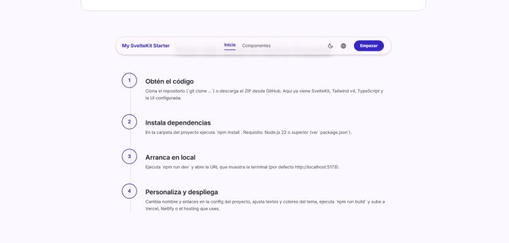 SvelteKit Starter — captura secundaria 2