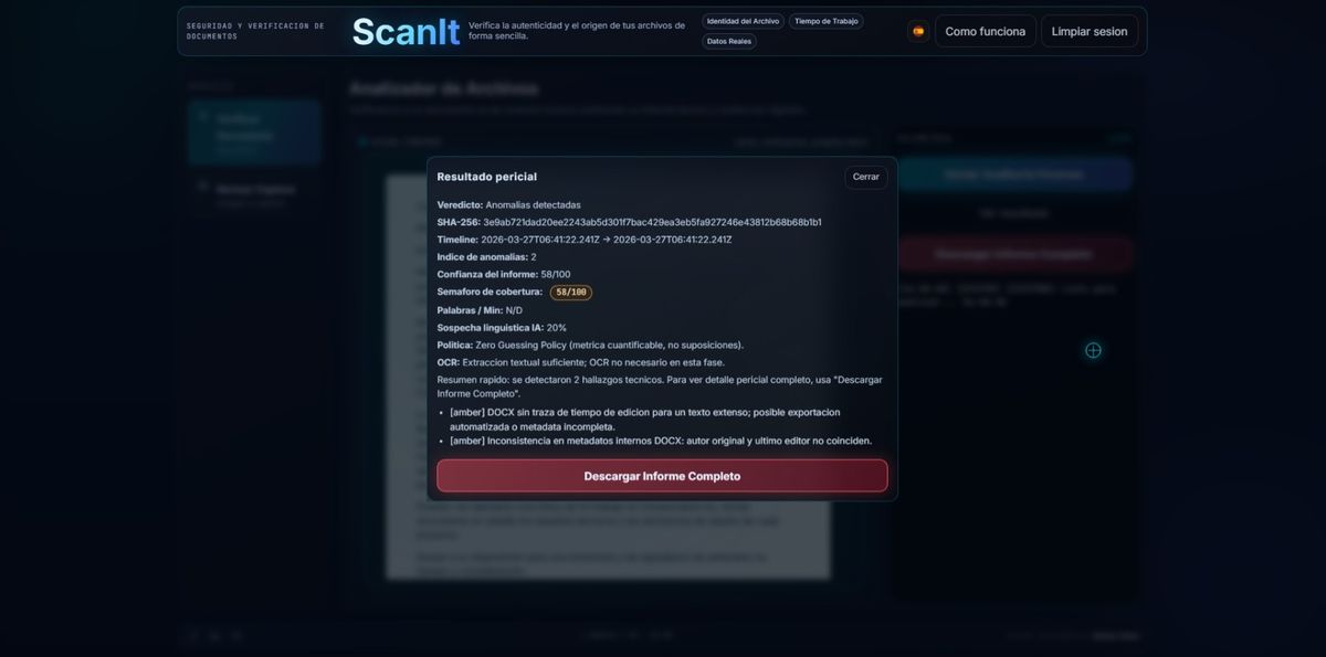ScanIt Suite forense — captura secundaria 1