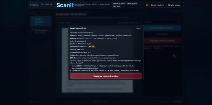 ScanIt Suite forense — captura secundaria 1