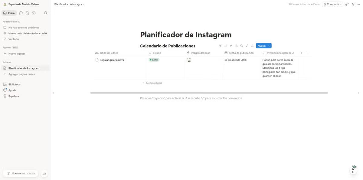 Sistema automatizado de publicación en Instagram