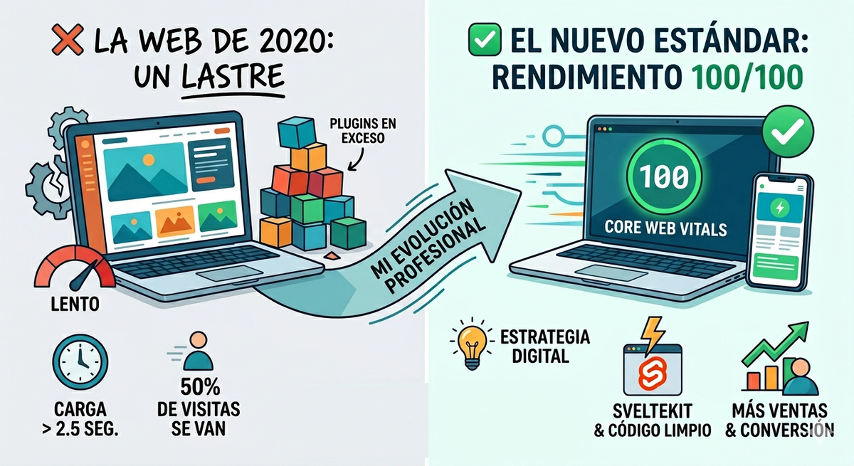 Panel de analitica web mostrando rendimiento y seguridad