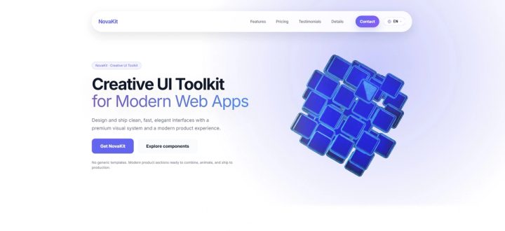 NovaKit landing page