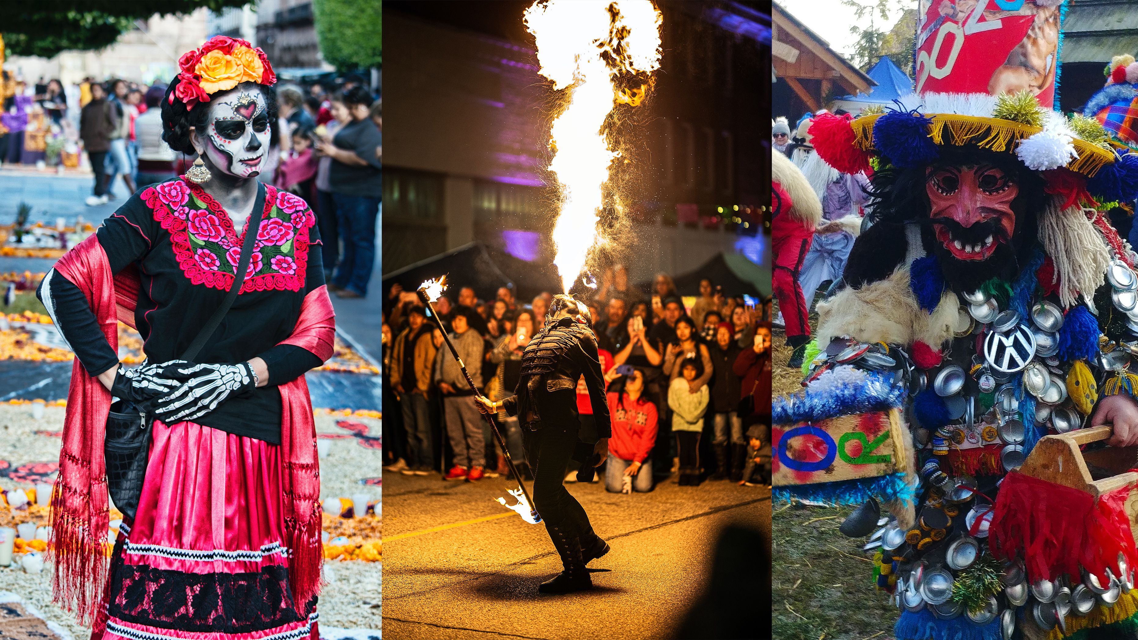 Kolaż trzech zdjęć z festiwali