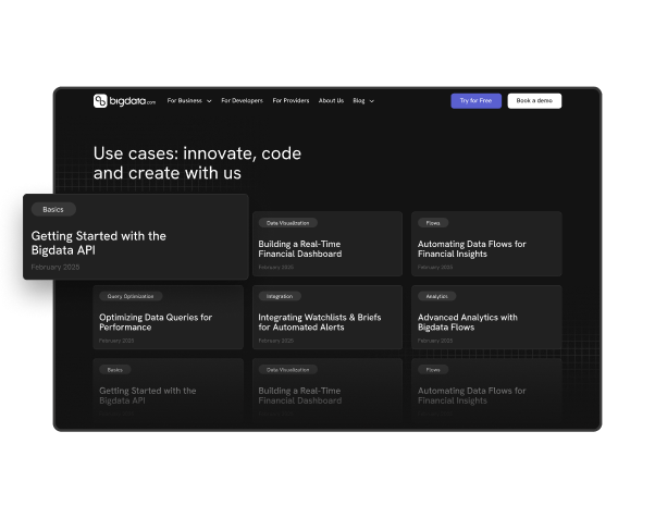 Big data use cases web page