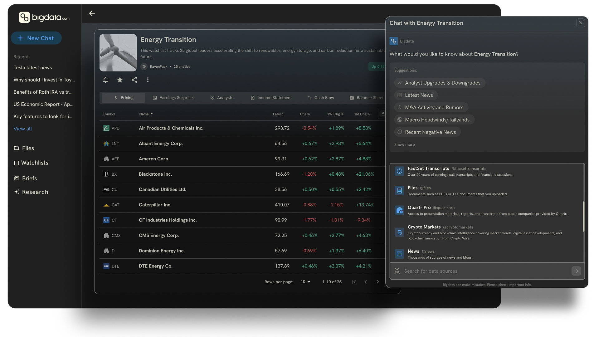 One feed for all your financial intelligence