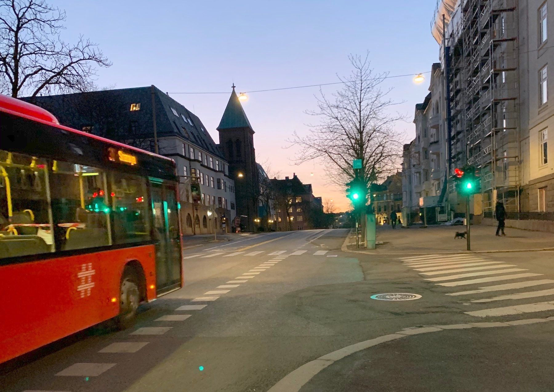 Bygdøy allé in lockdown March 2020