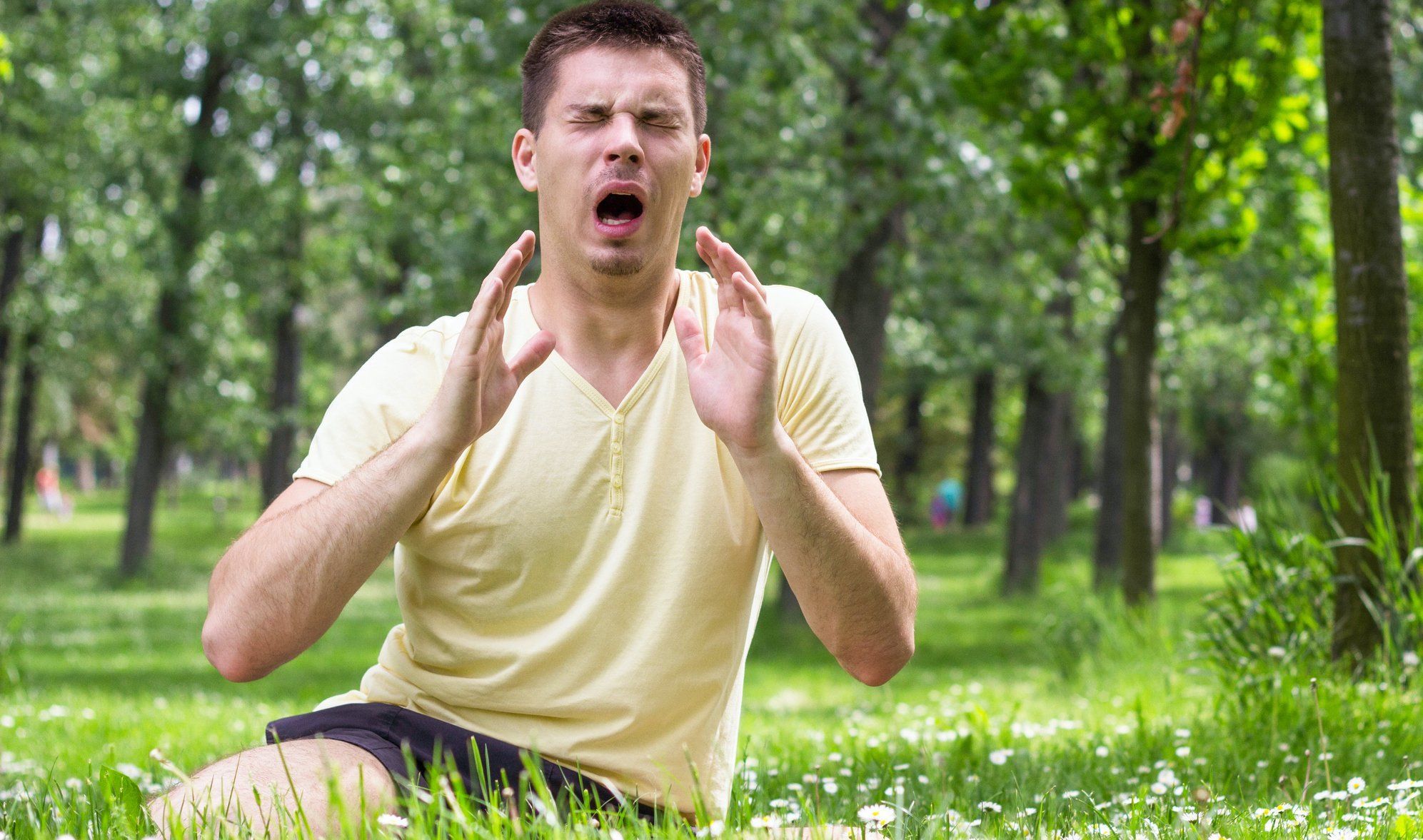 man allergic to grass pollen