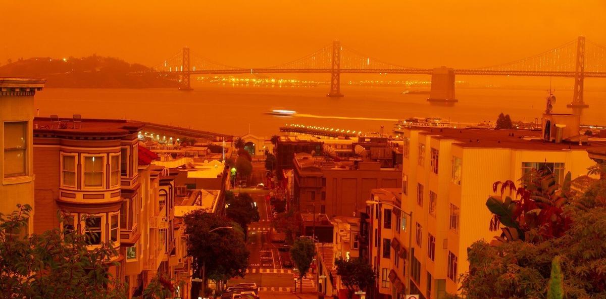 San Francisco in smoke