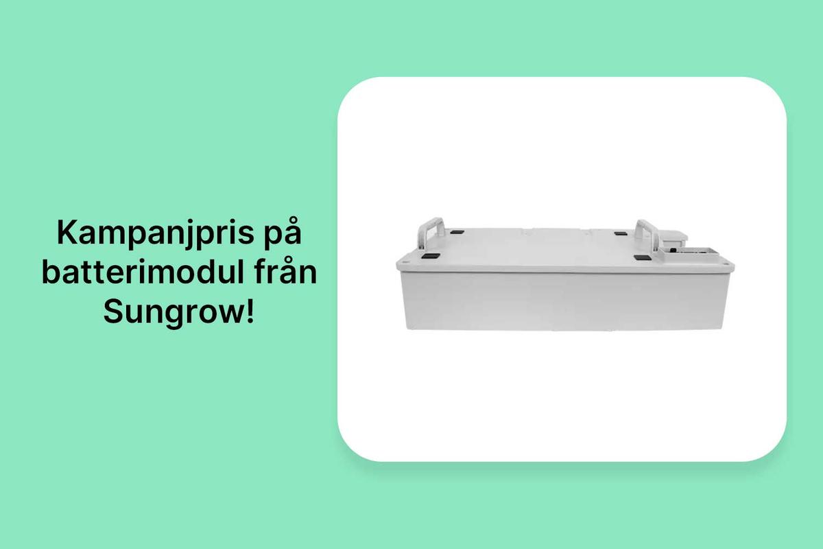 Kampanjpris på batterimodul från Sungrow