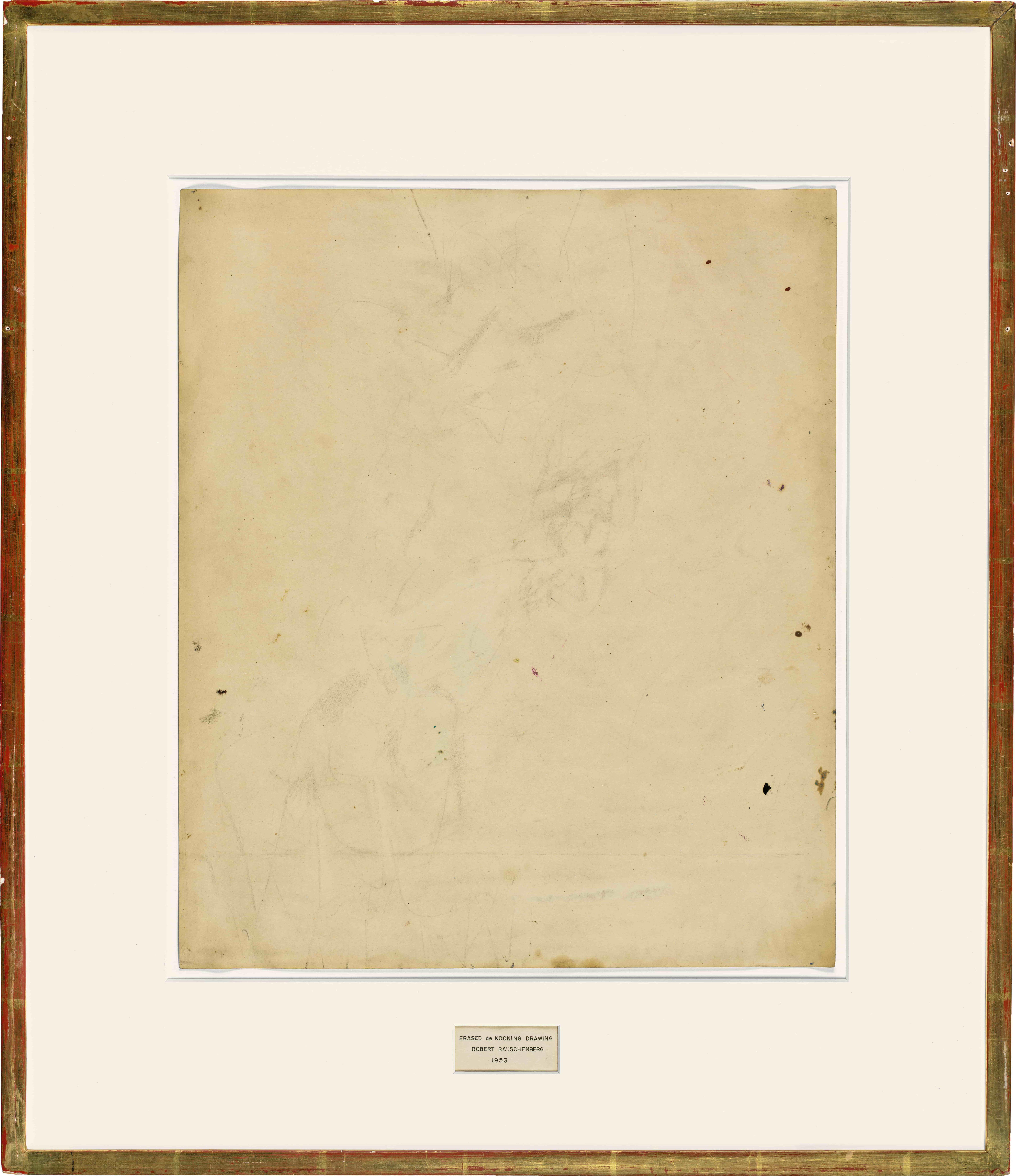 A framed, blank piece of paper with a small label at the bottom center, displayed against a white background.