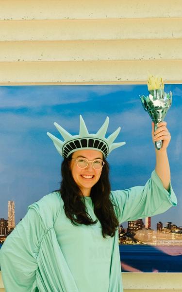 Hayley in a Statue of Liberty Costume