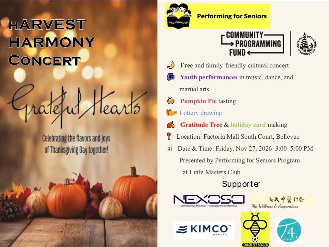 Image for Nov. 27th, 2026 Harvest Harmony: Celebrating Culture, Community, and Intergenerational Connections