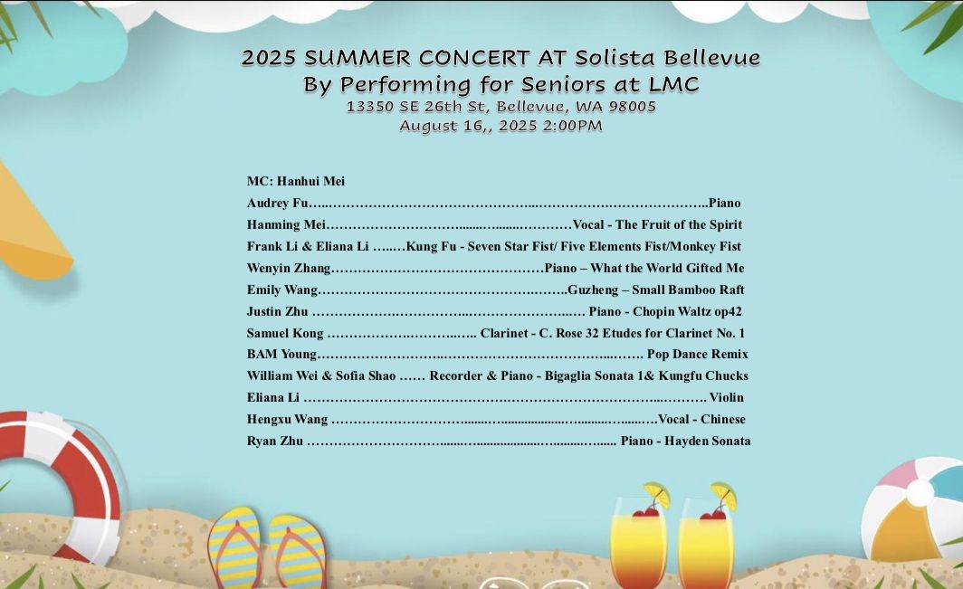 Image for 2025 Performing for Seniors Summer Concert at Solista Bellevue