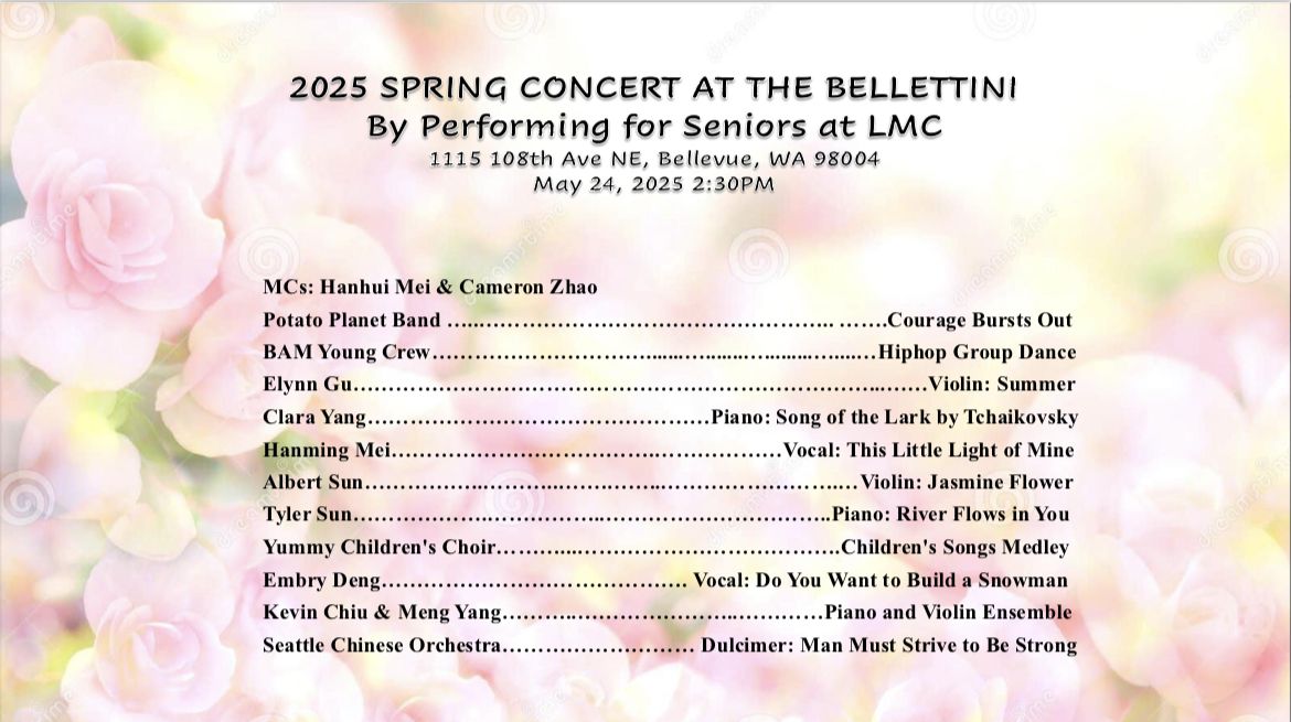 Image for 2025 Performing for Seniors Spring Concert at the Bellettini