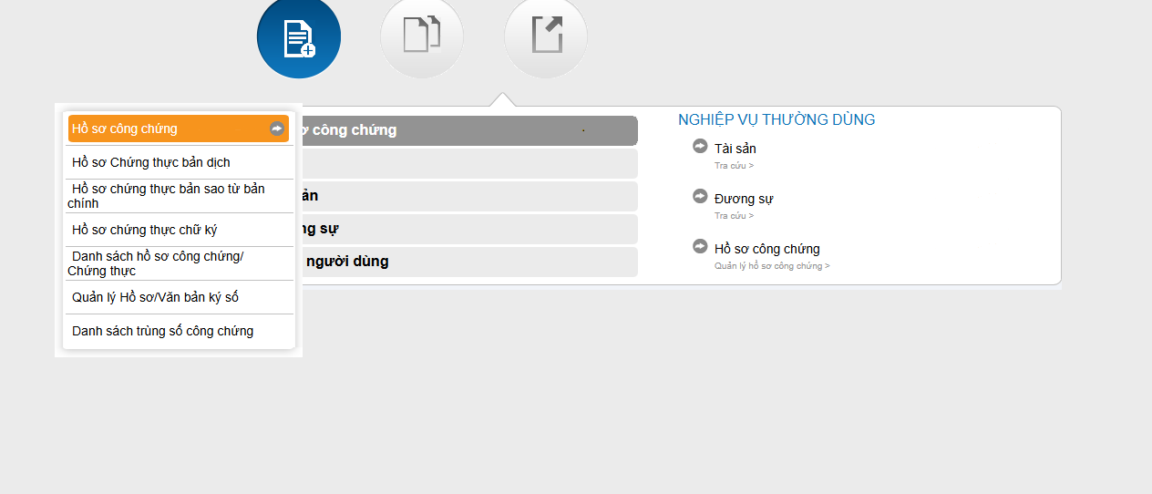 Tạo hồ sơ công chứng