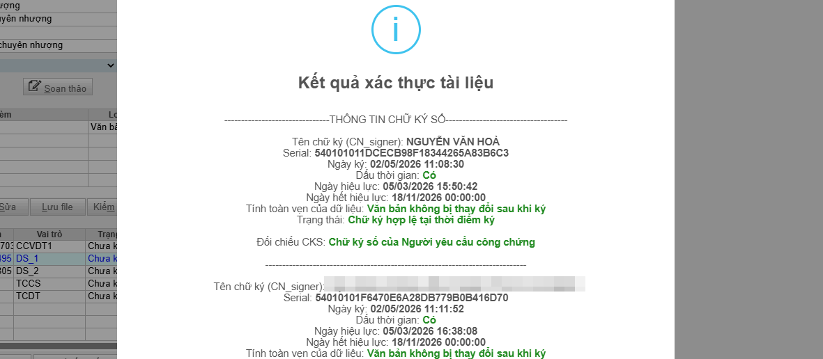 Kiểm tra chữ ký số