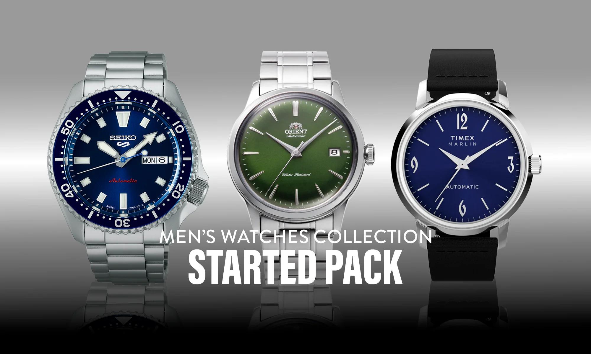 3 watches, a seiko an orient and A timex