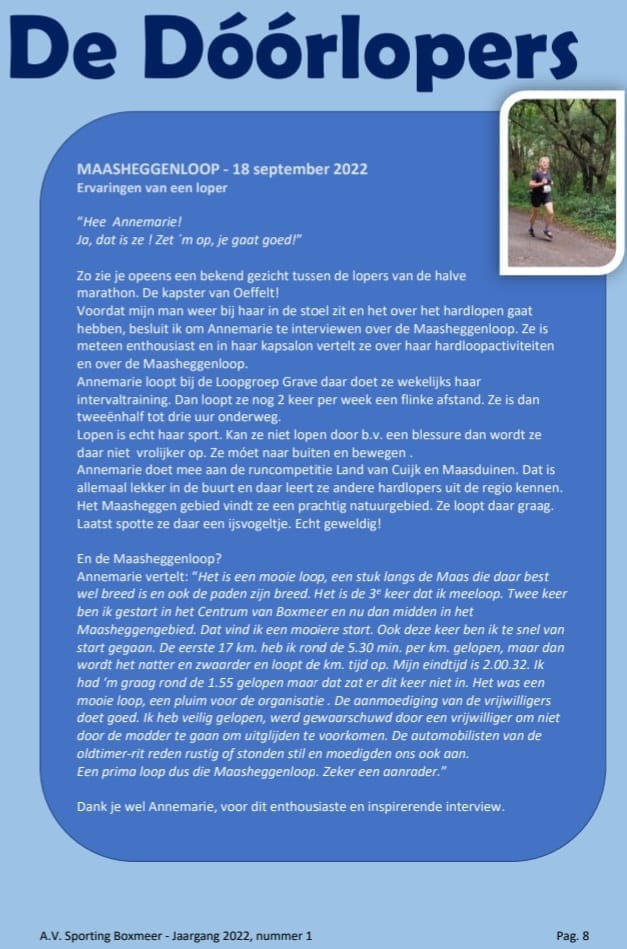 Annemarie gespot door de Doorlopers