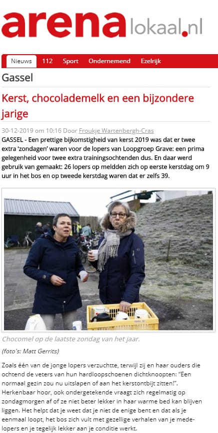 Choco en Corrie in de krant