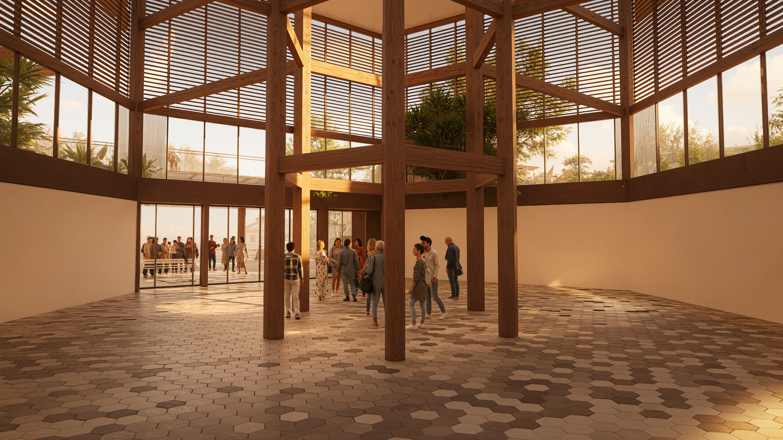 Pabellon Principal Atardecer