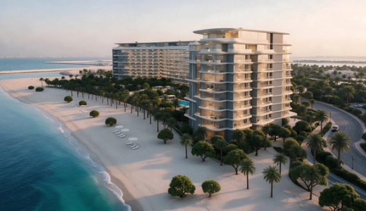 JW Marriott Residences Yas Island beachfront render by TARAF, Abu Dhabi