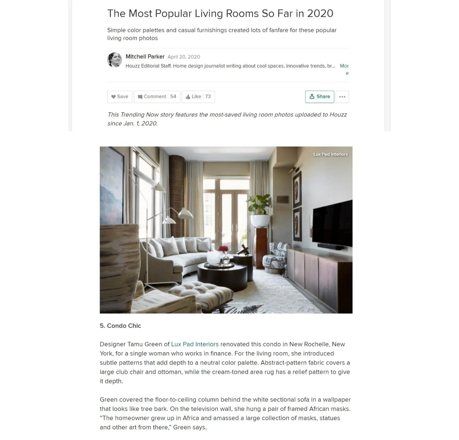 The Most Popular Living Rooms So Far in 2020