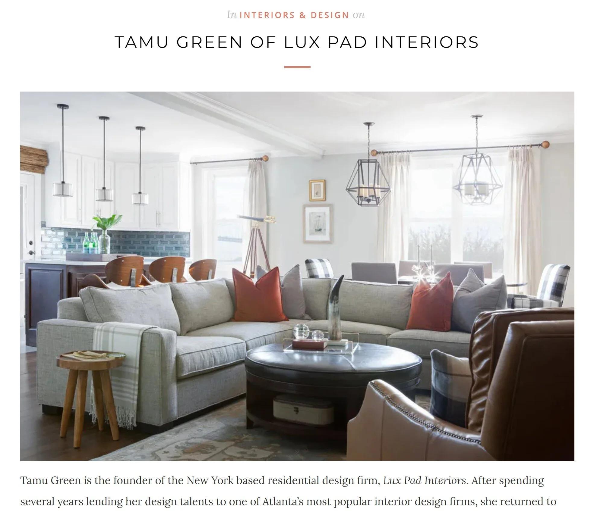 TAMU GREEN OF LUX PAD INTERIORS