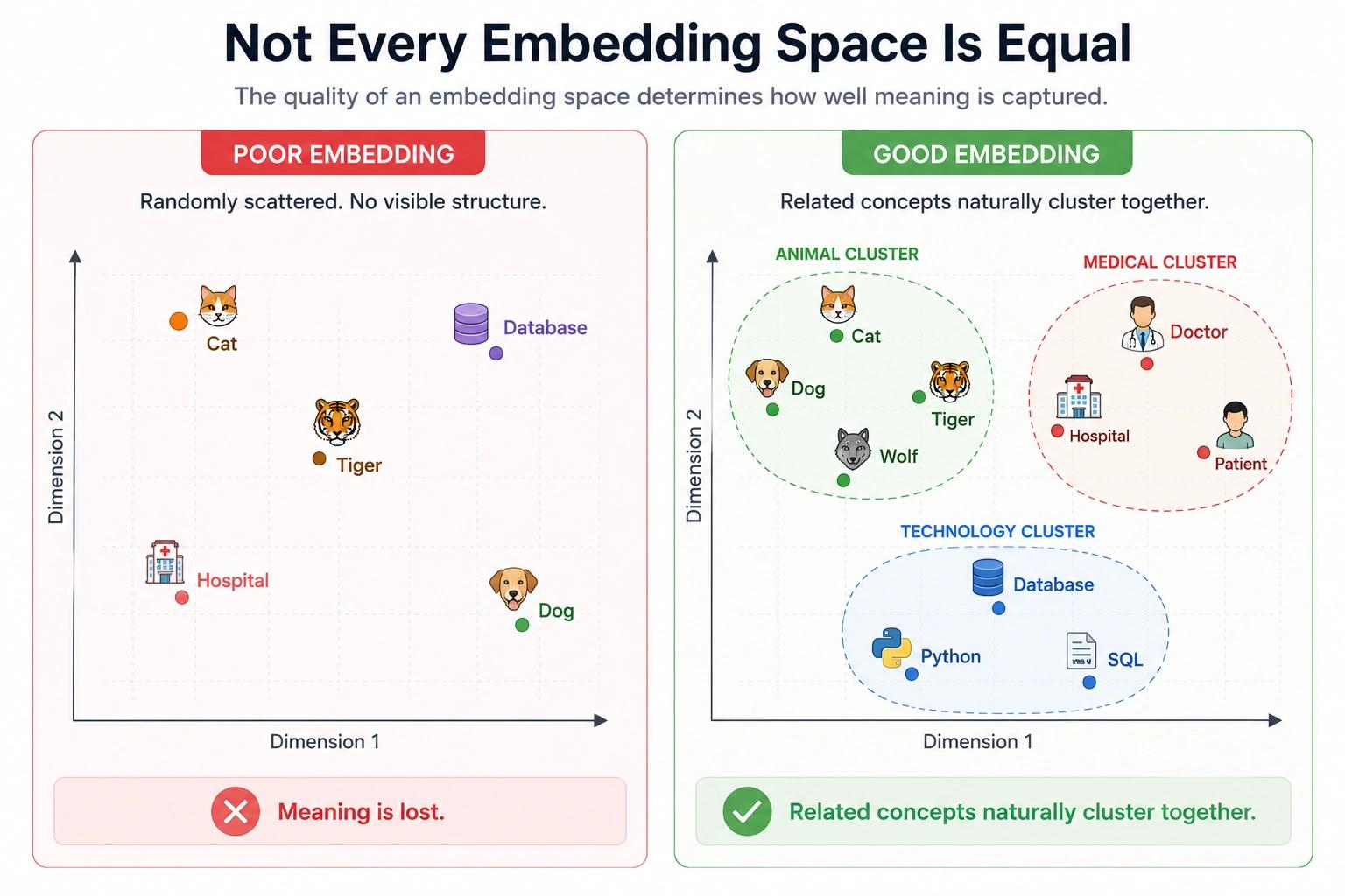 Embedding Space are not equal
