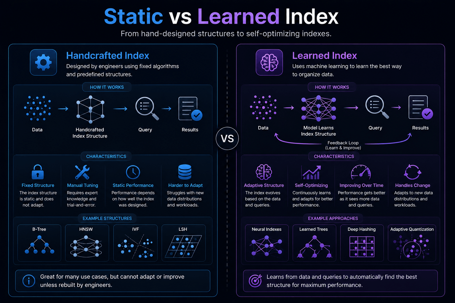 Static vs Learned Index