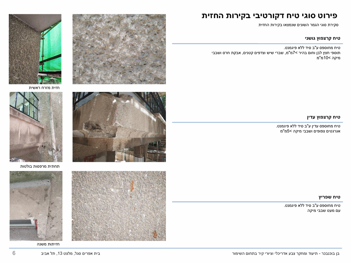 סקר מרקמי טיח דקורטיבי