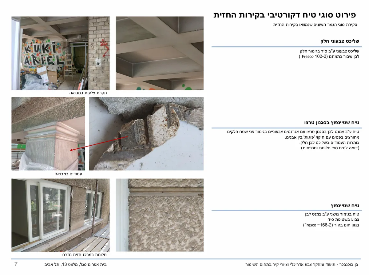 סקר מרקמי טיח דקורטיבי