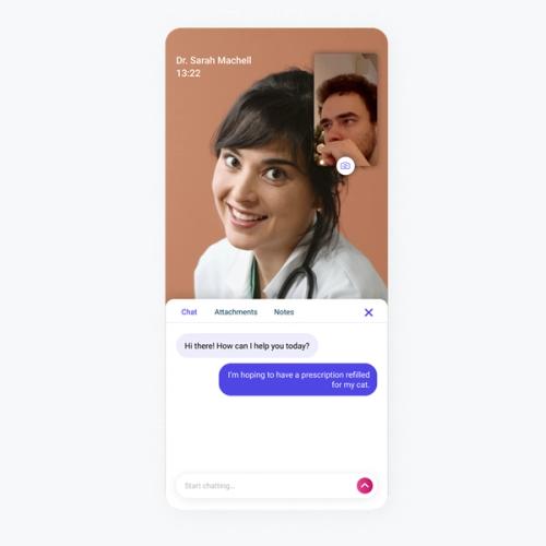 App shot of a video call