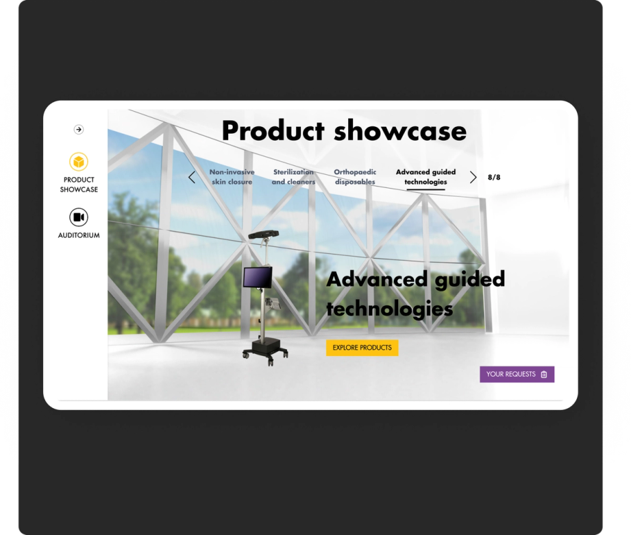 Stryker product showcase mockup