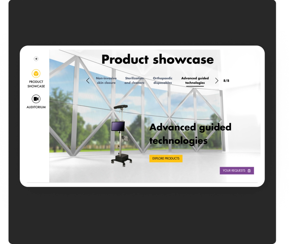 Stryker product showcase mockup